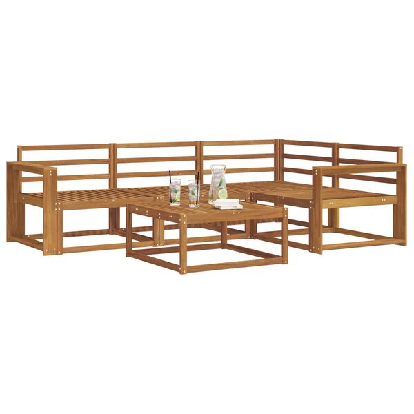 vidaXL Venkovn&iacute; pohovkov&aacute; souprava 5 pcs Př&iacute;rodn&iacute;