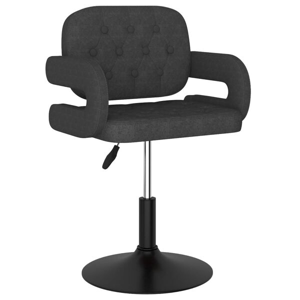 vidaXL Otočn&eacute; j&iacute;deln&iacute; židle 4 ks tmavě &scaron;ed&eacute; textil