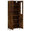 vidaXL Skř&iacute;ň highboard kouřov&yacute; dub 69,5 x 34 x 180 cm kompozitn&iacute; dřevo