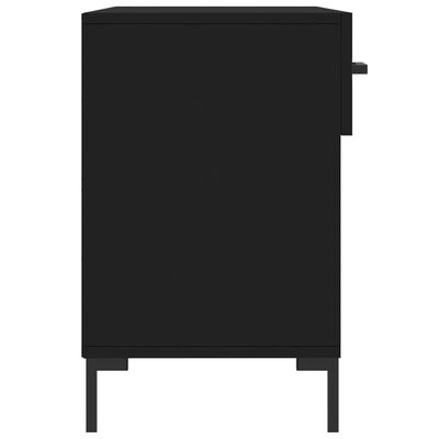 vidaXL Botník černý 102 x 35 x 55 cm kompozitní dřevo