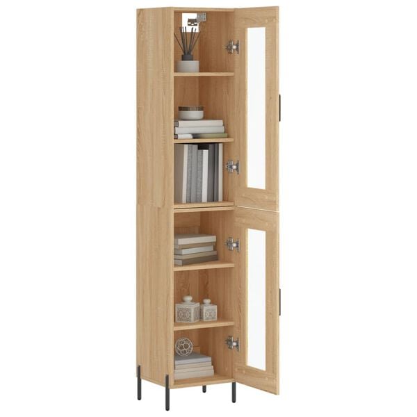 vidaXL Skř&iacute;ň highboard dub sonoma 34,5 x 34 x 180 cm kompozitn&iacute; dřevo
