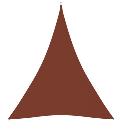 vidaXL Stínící plachta oxfordská látka trojúhelníková 3x4x4 m cihlová