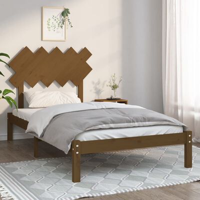 vidaXL Rám postele medově hnědý 100 x 200 cm masivní dřevo
