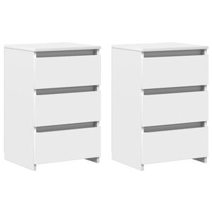 vidaXL Nočn&iacute; stolky 2 ks b&iacute;l&eacute; 40 x 35 x 62,5 cm kompozitn&iacute; dřevo
