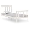 vidaXL R&aacute;m postele b&iacute;l&yacute; masivn&iacute; dřevo 75 x 190 cm mal&eacute; jednolůžko