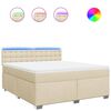 vidaXL Box spring postel s matrac&iacute; kr&eacute;mov&aacute; 180x200 cm textil