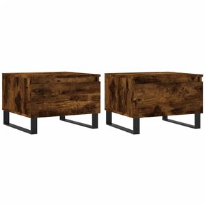 vidaXL Konferenčn&iacute; stolky 2 ks kouřov&yacute; dub 50x46x35cm kompozitn&iacute; dřevo