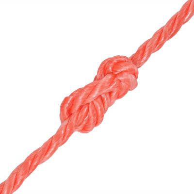 vidaXL Kroucené lano z polypropylenu 10 mm 500 m oranžové