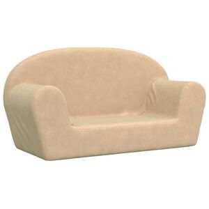 vidaXL 2m&iacute;stn&aacute; pohovka světle kr&eacute;mov&aacute; měkk&yacute; ply&scaron;