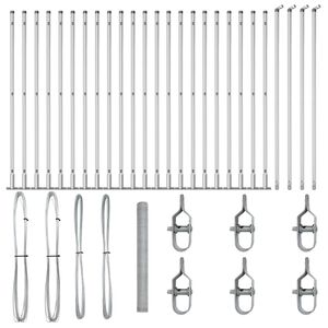 vidaXL Plotov&yacute; sloupek. Stř&iacute;brn&aacute;