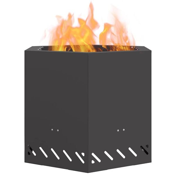 vidaXL Bezemisn&yacute; gril Čern&aacute; 58 x 58 x 51 cm Ocel