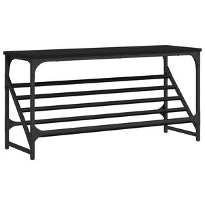 vidaXL Botn&iacute;k čern&yacute; 90 x 30 x 45 cm kompozitn&iacute; dřevo