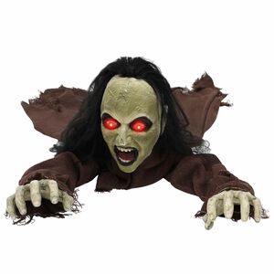 vidaXL Halloweensk&aacute; dekorace zombie SPOOKA Hněd&aacute; 94 x 130 x 29 cm