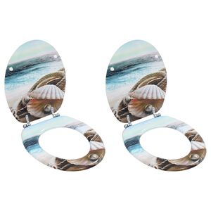 vidaXL WC sed&aacute;tko 2 ks s v&iacute;ky MDF motiv mu&scaron;l&iacute;