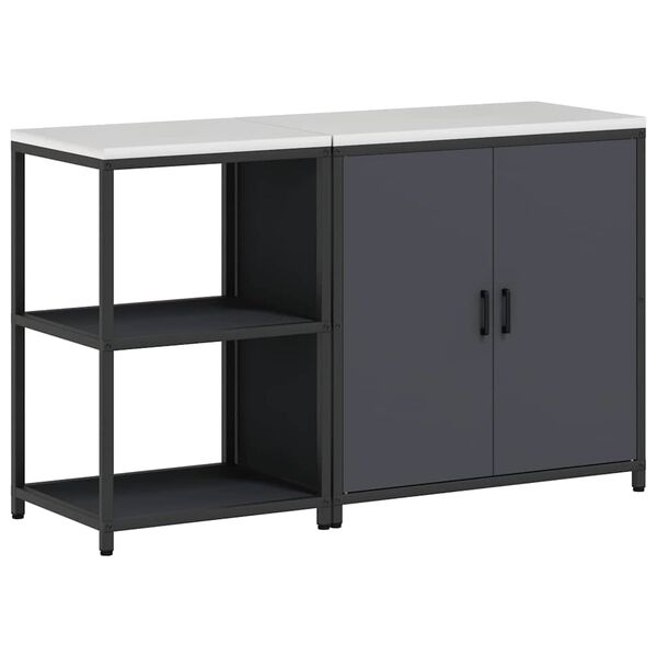 vidaXL Kuchyňsk&aacute; skladovac&iacute; sada 2 pcs Antracit Studen&aacute; v&aacute;lcovan&aacute; ocel