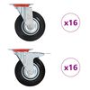vidaXL 32 ks otočn&aacute; kolečka 125 mm