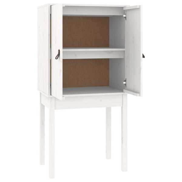 vidaXL Skříň highboard bílá 60 x 40 x 120 cm masivní borové dřevo