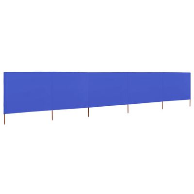 vidaXL 5dílná zástěna proti větru látková 600 x 80 cm azurově modrá