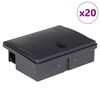 vidaXL pasti na my&scaron;i 20 ks čern&eacute; 13x10x4 cm