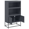 vidaXL Skříň highboard antracitová 68,5 x 38,5 x 123,5 cm ocel