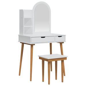 vidaXL Sada toaletn&iacute;ho stolu FAUSKE 4 ks B&iacute;l&aacute; 76 x 50 x 143 cm