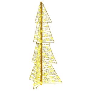 vidaXL V&aacute;nočn&iacute; stromeček 100 LED Tepl&aacute; b&iacute;l&aacute; 120 cm PET