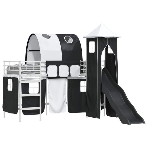 vidaXL B&iacute;l&aacute; a čern&aacute; 99,5 x 190 cm