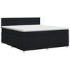 vidaXL Postel boxspring s matrac&iacute; s čelo Čern&aacute; 140 x 200 cm Textil