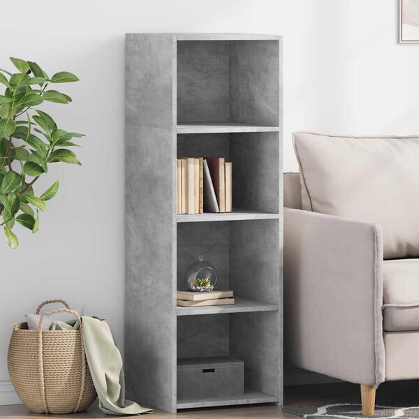 vidaXL Skř&iacute;ň highboard betonově &scaron;ed&aacute; 40 x 41 x 124 cm kompozitn&iacute; dřevo