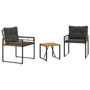 vidaXL Sada venkovního nábytku s polštářem 3 pcs Tlumená šedá