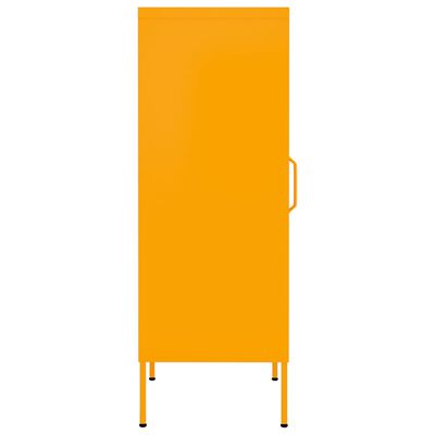 vidaXL Úložná skříň hořčicově žlutá 42,5 x 35 x 101,5 cm ocel