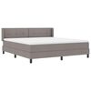 vidaXL Postel s boxspringem s matrac&iacute; Taupe 200 x 180 cm Polyester