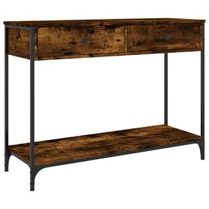 vidaXL Konzolov&yacute; stolek kouřov&yacute; dub 100x34,5x75 cm kompozitn&iacute; dřevo