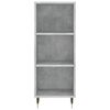 vidaXL Skř&iacute;ň highboard betonově &scaron;ed&aacute; 34,5x34x180 cm kompozitn&iacute; dřevo