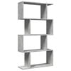 vidaXL Knihovna/děl&iacute;c&iacute; stěna 4patrov&aacute; betonově &scaron;ed&aacute; 70x24x129 cm