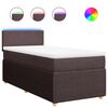 vidaXL Box spring postel s matrac&iacute; tmavě hněd&aacute; 100 x 200 cm textil