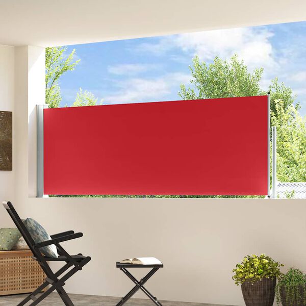 vidaXL Zatahovac&iacute; bočn&iacute; mark&yacute;za / z&aacute;stěna na terasu 100x300 cm červen&aacute;