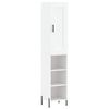 vidaXL Skř&iacute;ň highboard b&iacute;l&aacute; 34,5 x 34 x 180 cm kompozitn&iacute; dřevo