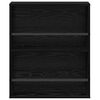 vidaXL Reg&aacute;l na časopisy s polic&iacute; 2 pcs Čern&yacute; dub 60 x 12 x 70 cm