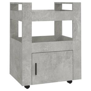 vidaXL Kuchyňsk&yacute; voz&iacute;k betonově &scaron;ed&aacute; 60 x 45 x 80 cm kompozitn&iacute; dřevo