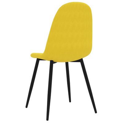 vidaXL Jídelní židle 2 ks hořčicově žluté samet