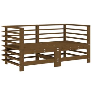 vidaXL Zahradn&iacute; rohov&eacute; pohovky 2 ks medově hněd&eacute; masivn&iacute; borov&eacute; dřevo