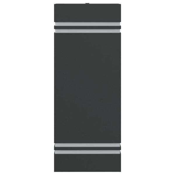 vidaXL Venkovn&iacute; n&aacute;stěnn&eacute; sv&iacute;tidlo čern&eacute; nerezov&aacute; ocel