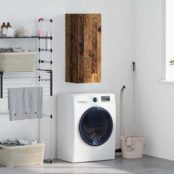 vidaXL N&aacute;stěnn&aacute; skř&iacute;ňka Star&eacute; dřevo 34,5 x 34 x 90 cm kompozitn&iacute; dřevo