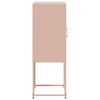 vidaXL Skříň highboard růžová 36 x 39 x 107 cm ocel