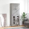 vidaXL Skř&iacute;ň highboard &scaron;ed&aacute; sonoma 69,5 x 34 x 180 cm kompozitn&iacute; dřevo