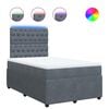 vidaXL Box spring postel s matrac&iacute; tmavě &scaron;ed&aacute; 120 x 200 cm samet