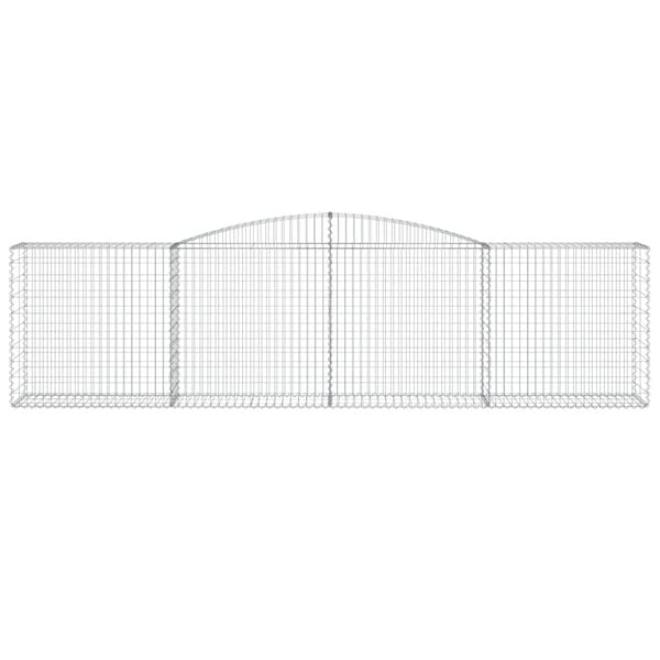 vidaXL Klenuté gabionové koše 2 ks 400x50x100/120cm pozinkované železo