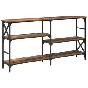 vidaXL Konzolov&yacute; stolek s polic&iacute; Star&eacute; dřevo 150 x 29 x 76,5 cm