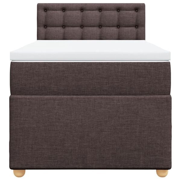 vidaXL Box spring postel s matrací tmavě hnědá 80x200 cm textil